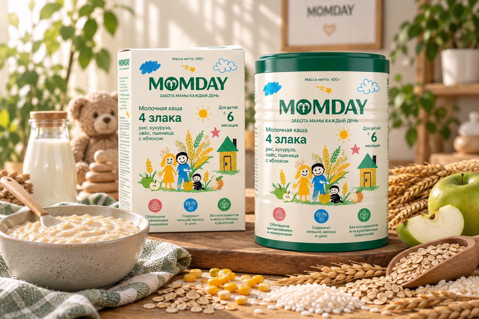 Молочная каша 4 злака
